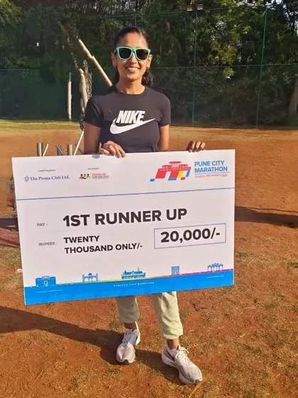First runner-up at the Pune City Marathon. Every race is a learning experience, and every podium is a step forward.