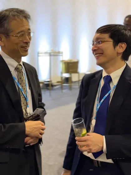 Delegates from Japan enjoying the reception we catered. We take pride in creating authentic and respectful culinary experiences for our international guests.