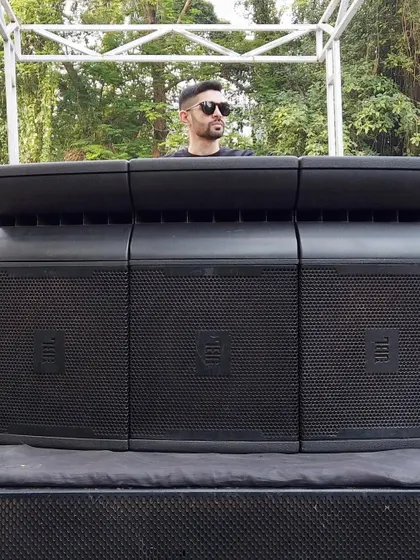 Ready for the outdoor party with a powerful sound system. For a baraat, clear and loud music is essential, and I make sure my setup can handle any open-air environment.