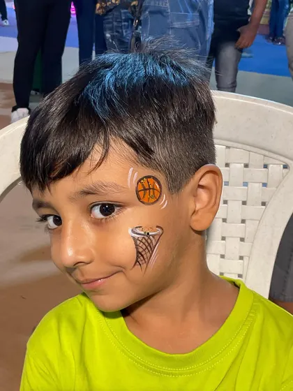 For the little sports fan, a basketball and hoop design. We love creating custom art based on a child's hobbies and interests.