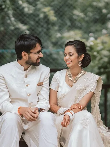 The lush greenery of our resort provides a stunning contrast for elegant wedding attire, making every photo special.