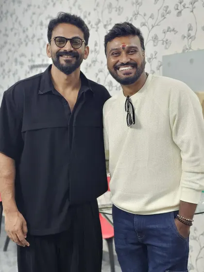 Another happy picture with Dhananjaya sir. His energy on set is infectious.
