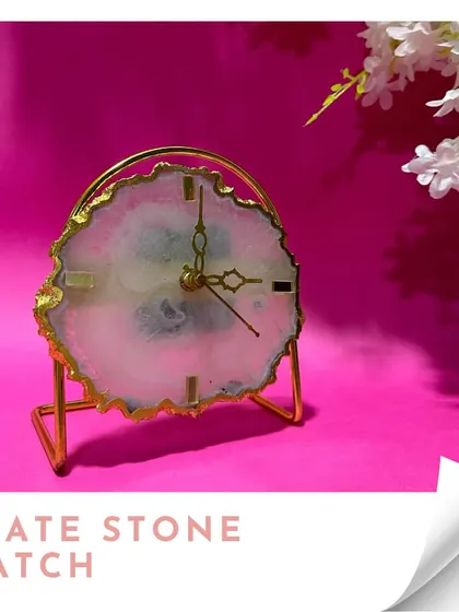 A repeat of the beautiful agate stone watch, a unique and stylish home decor gift.