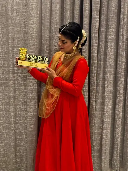 I am deeply humbled and grateful to have received the Rashtriya Achiever Award for my work in Kathak. This recognition fuels my dedication to continue sharing this beautiful art form with the blessings of my gurus.