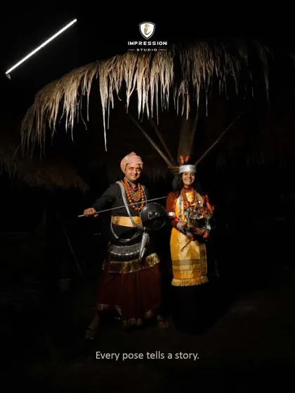 Every pose tells a story. This unique, themed shot with traditional attire and dramatic lighting showcases my ability to create highly stylized and narrative-driven portraits that are truly one of a kind.