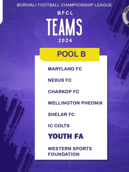 Our team has been placed in Pool B for the BFCL 2024, alongside other strong local clubs.