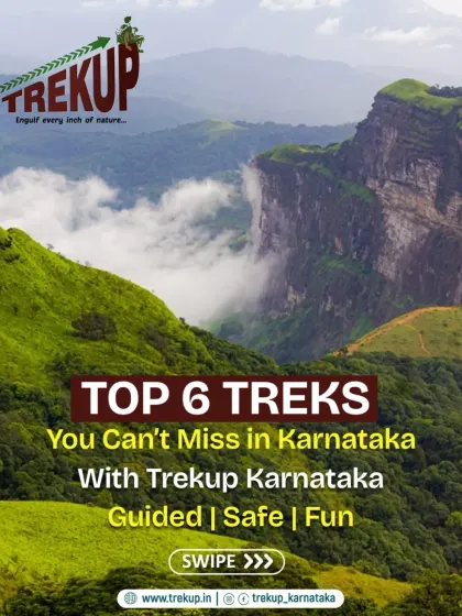 An overview of my top 6 treks in Karnataka, emphasizing that they are guided, safe, and fun.
