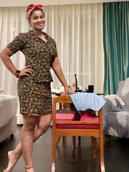 Taking a moment to pose and feel good. It's the little things that boost your confidence.