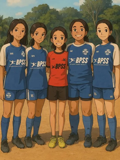I am proud to offer football training for everyone, including dedicated programs for girls. This illustration for our summer camp highlights our commitment to growing the women's game.