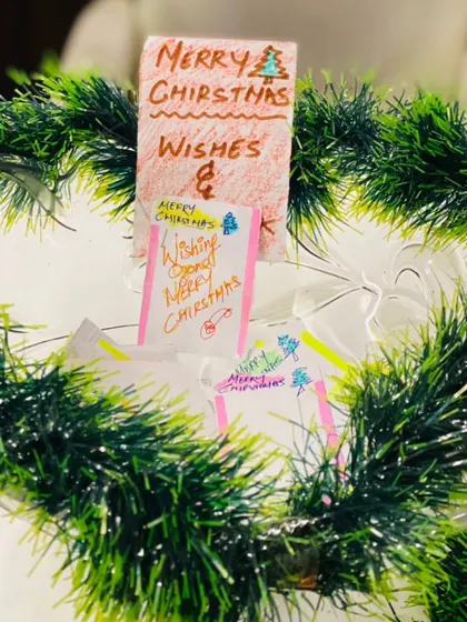 Even the smallest details matter. Handmade Christmas cards from our younger members add a personal and heartwarming touch to our celebrations.