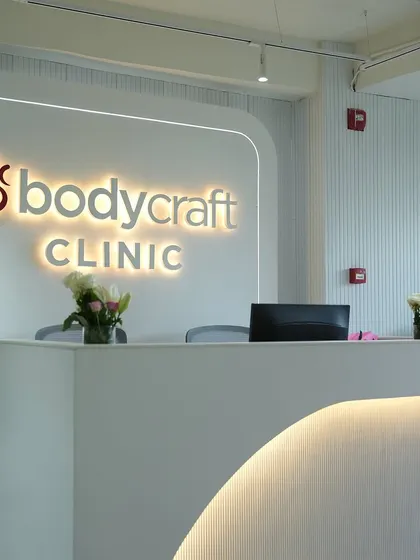 The reception desk at our Dehradun clinic, ready to welcome you. We focus on creating a clean, modern, and inviting atmosphere, reflecting our commitment to quality and care.