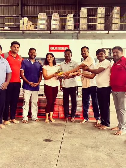 Receiving a token of appreciation from the team. I am so grateful for their warmth and for allowing me to be a part of their journey.