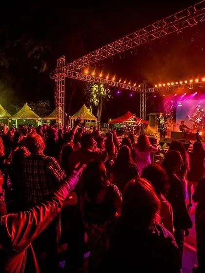 The crowd at Bangalore Club, dancing the night away to our Sufi fusion beats.