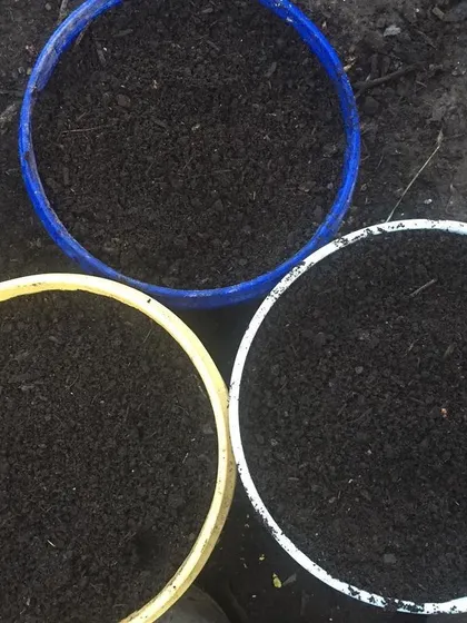 We sell our premium aged and screened compost in 5-gallon buckets. It's a convenient size for home gardeners who need high-quality compost for their seedlings or container plants.