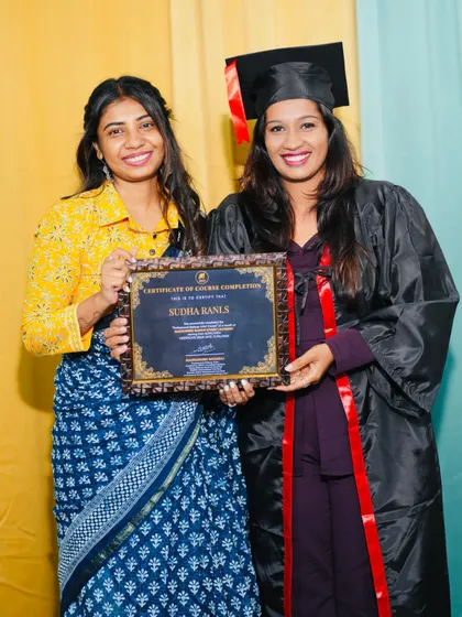 This student's hard work paid off. Congratulations on your graduation.