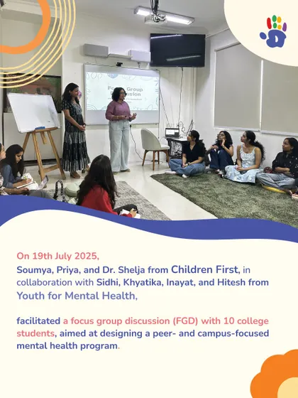 In collaboration with Youth for Mental Health, our team facilitated a focus group discussion with college students. The aim was to co-design a peer- and campus-focused mental health program, putting youth voices at the center.