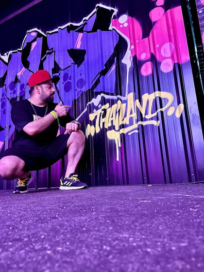 Another shot from the graffiti alley at Rolling Loud, Thailand. The art was as impressive as the music.