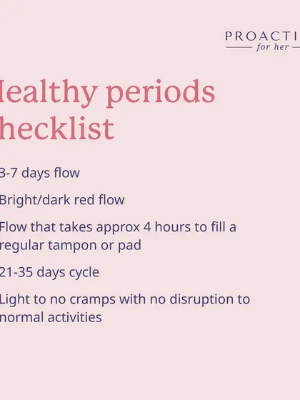 Here's a healthy periods checklist. While cycles vary, this guide can help you spot what's normal for you versus what might need a doctor's attention.