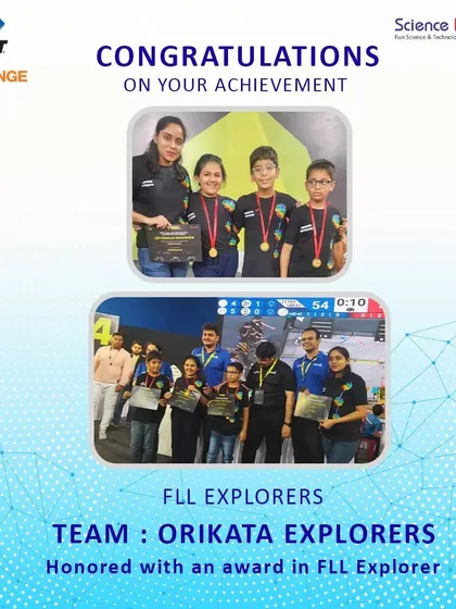 Celebrating Team Orikata Explorers for their well-deserved award in the FLL Explorer category at the FIRST LEGO League competition. Their journey from classroom practice to the main stage was incredible.