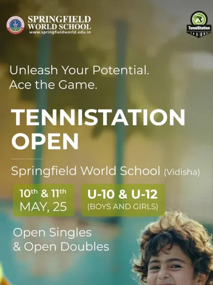 We partner with schools like Springfield World School in Vidisha to host our TenniStation Open, providing opportunities for young players in different cities to compete.