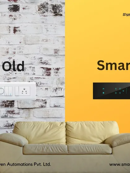 A simple comparison: the old, clunky switch versus the new, smart, and sleek touch panel. The choice for a modern home is clear.
