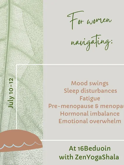 I design these retreats for women navigating the specific challenges that can arise in midlife. We create a space to address mood swings, sleep disturbances, fatigue, and emotional overwhelm with gentle, supportive practices.