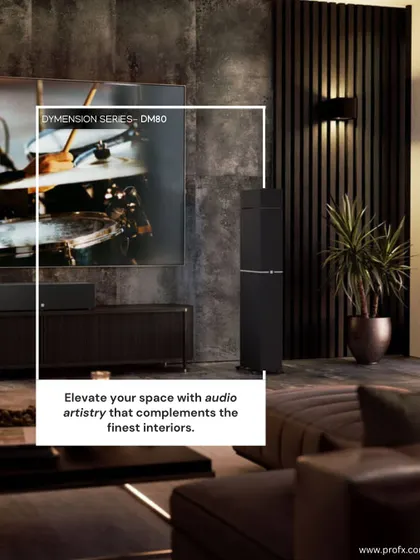 We see audio equipment not just as hardware, but as pieces of art that complete a room. This Definitive Technology Dymension Series tower speaker stands as a testament to our philosophy: that true luxury lies in the perfect marriage of high-performance sound and sophisticated interior design.