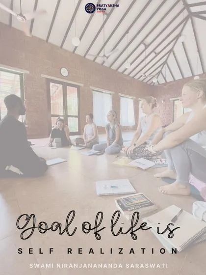 "The goal of life is self-realization." This quote from Swami Niranjanananda Saraswati inspires our community. We gather to support each other on this path of reflection and growth.