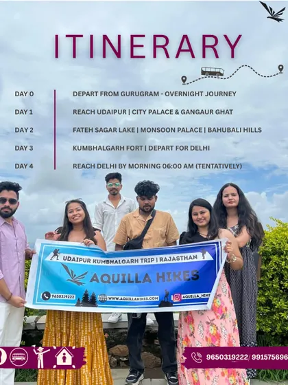 Here's the detailed itinerary for our Udaipur trip. From exploring the City Palace to watching the sunset from Monsoon Palace, we've planned it all for you.