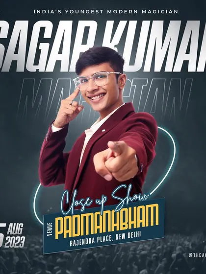 Announcing a close-up show at Padmanabham, New Delhi. Get ready to be amazed.