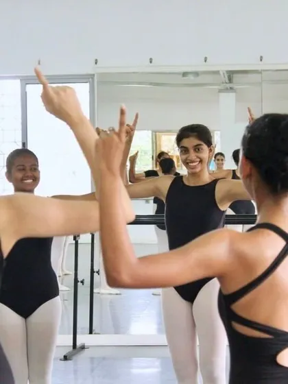 New choreography in the making. Our National Youth Ballet students are learning a piece inspired by another culture, using their hands to emulate chopsticks.