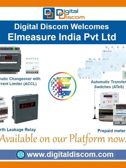 Elmeasure India brings smart energy management devices to our platform. Their products include automatic changeover with current limiter (ACCL), prepaid meters, and earth leakage relays.