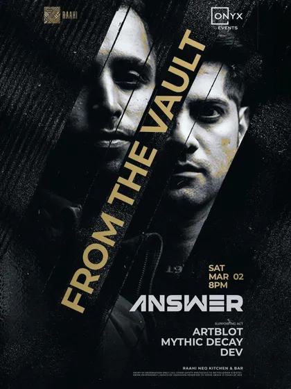 A duplicate of the "From The Vault" flyer with Answer.