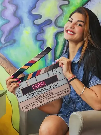 A fun moment on the set of 'CRAKK' with Jacqueline Fernandez. It's always a joy to work with such talented and vibrant actors.