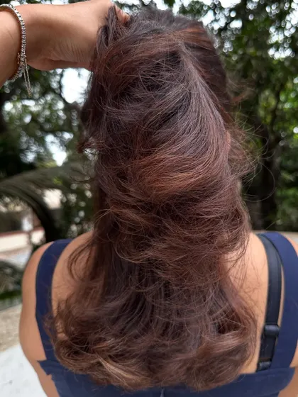 The ponytail view of another 'Chocolate Truffle' style.