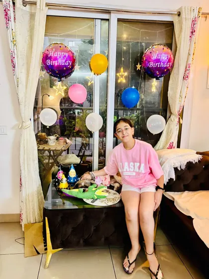 Momo the Shih Tzu celebrating her 2nd birthday with her human sister. Our Canine Kisses Cake is a popular choice for smaller breeds and always brings big smiles.