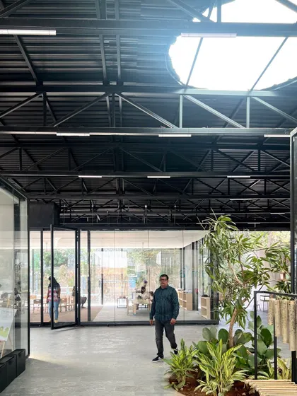 We question the assumption that children's spaces need to be thematically designed with an over emphasis on color. Here, we prioritize natural light, simple textures, and a connection to nature to emphasize the subtler aspects of experience.