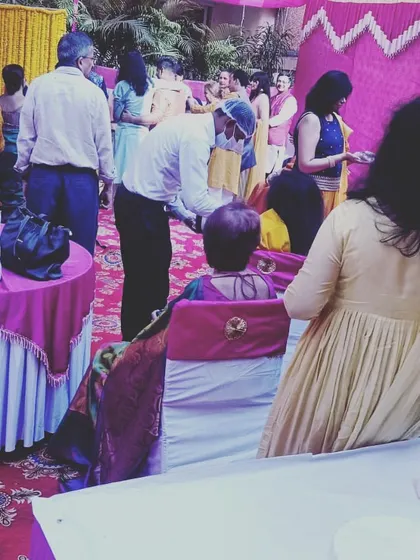 A colorful and vibrant setup for a Mehndi function I catered for 60 guests. I can coordinate my decor and buffet to match the theme of your wedding events.