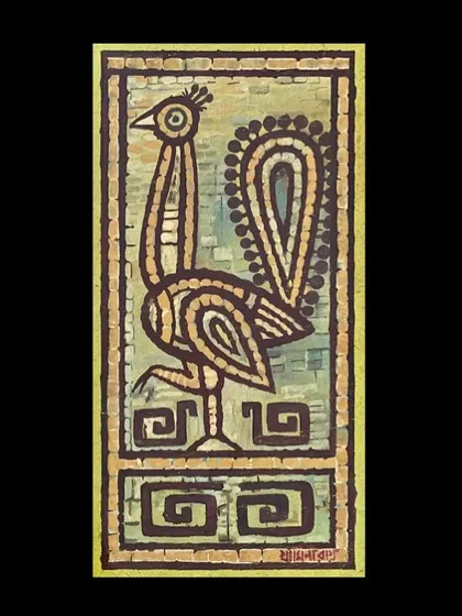 This 'Peacock' in tempera on board by Jamini Roy is a perfect example of his genius. He distilled the essence of the national bird into a simple, elegant form rooted in Bengali folk art, making his work a national treasure and a must-have for any serious collection.