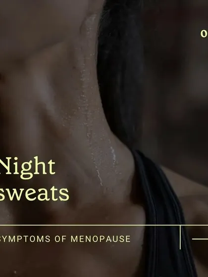 A visual focusing on night sweats as a symptom of menopause.