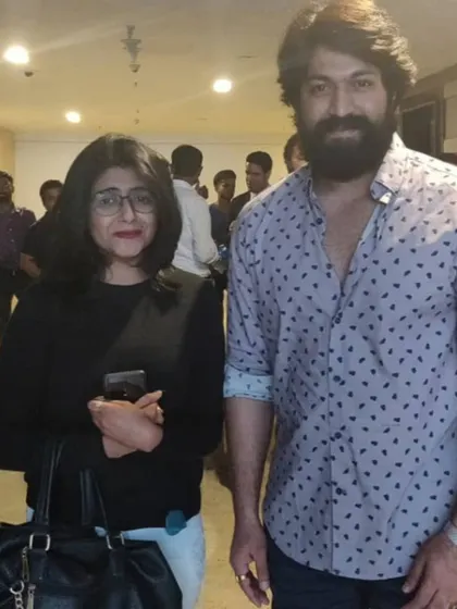 A fan moment with the incredible Yash sir. It's inspiring to be in the presence of such talent in the Kannada film industry.