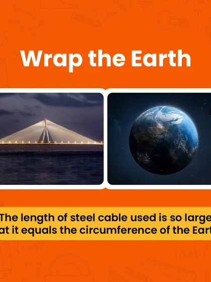 The amount of steel cable used in the Bandra-Worli Sea Link is so vast that its total length equals the circumference of the Earth. This fact helps illustrate the scale of large-scale engineering projects.