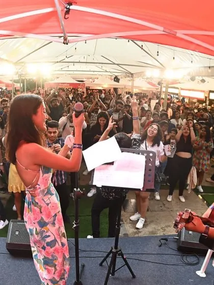 When the crowd sings along, my heart is full. This was from a fun festival gig where the audience's energy was just incredible. Moments like these are why I do what I do.