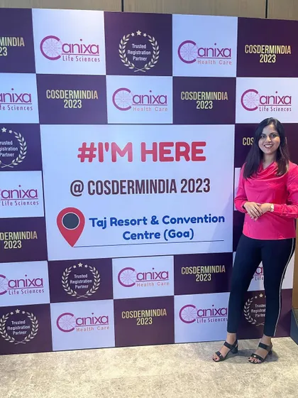 Attending Cosdermindia 2023 in Goa, another premier event for cosmetic dermatology and hair science in India.