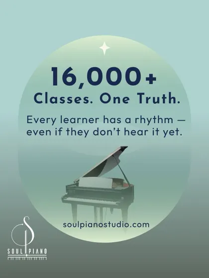 After teaching over 16,000 classes, I've learned one truth: every learner has their own rhythm. My job is to provide a gentle, joyful space for that rhythm to reveal itself.