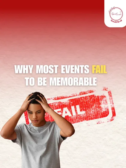 This graphic is the first in a series explaining why many events fail to be memorable. My approach is to turn these common pitfalls into opportunities for creating something remarkable.