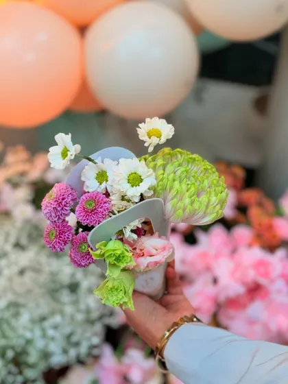 A repeat of the lovely hand-held bouquet, a testament to the fresh and beautiful flowers I use.