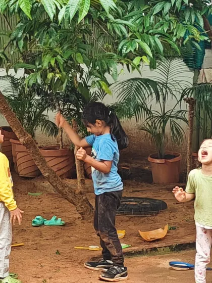 A collection of moments from our various hands-on science activities, showing children deeply engaged in learning through doing.