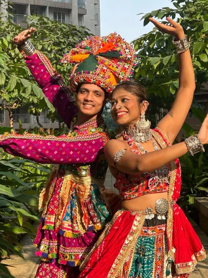 Striking a pose! These outfits are designed to look great from every angle, whether you're dancing or taking a break for photos.