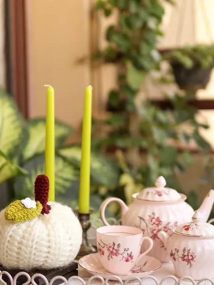 The white pumpkin, a simple and elegant addition to any autumn display.